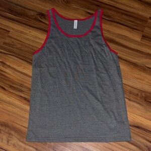 Bella Canvas Gray and Red Tank Top